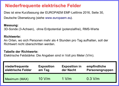 Niederfrequente elektrische Felder