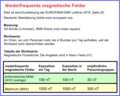Niederfrequente magnetische Felder
